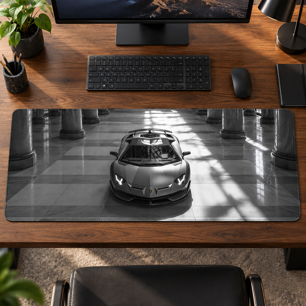 Sütunlu Galeride Süper Otomobil Mouse Pad - Y1487