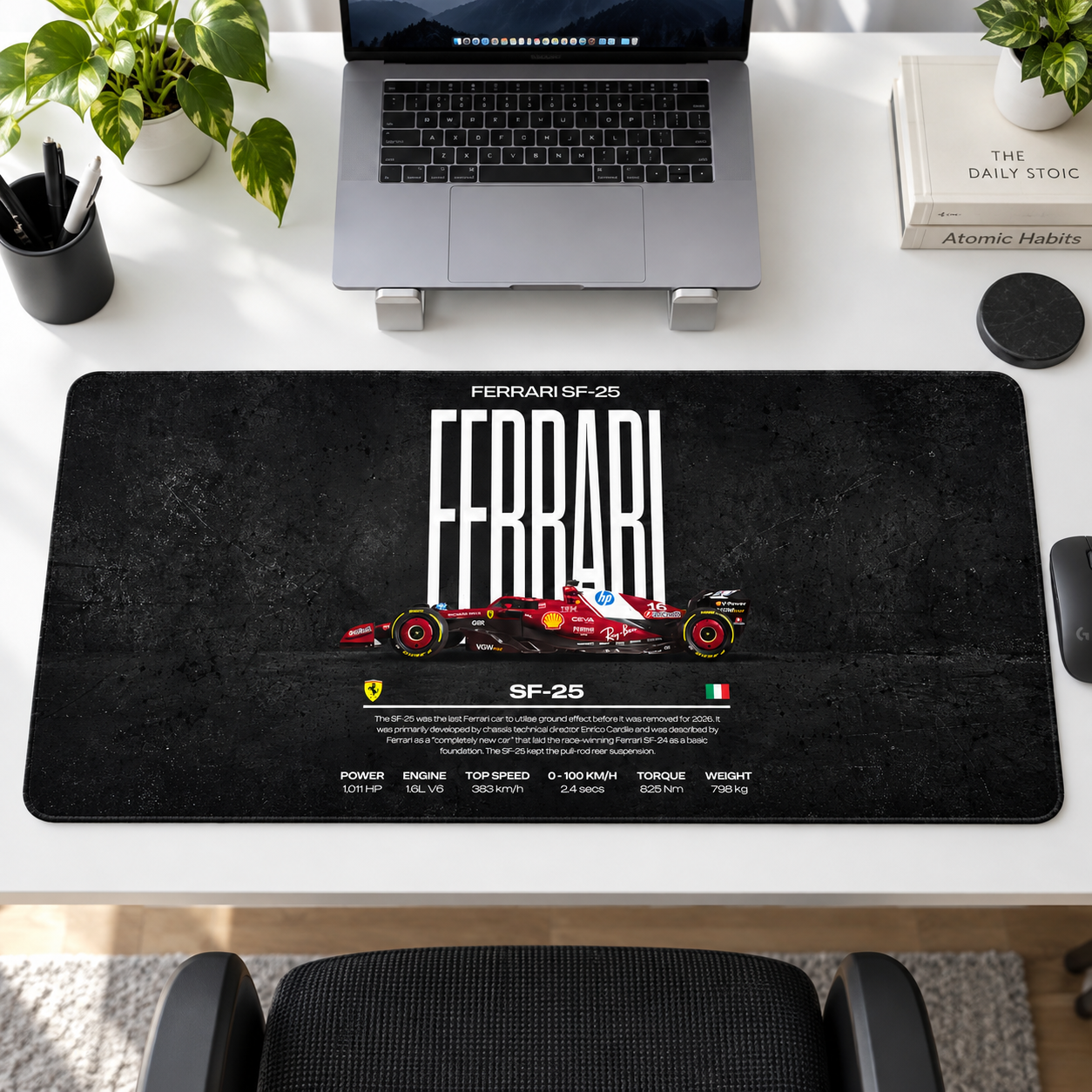 Ferrari Formula Teknik Afişi Mouse Pad - Y1488