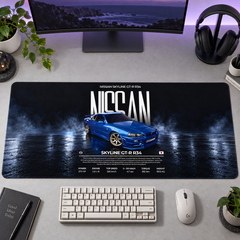 Nissan Skyline GT-R Mavi Teknik Afiş Mouse Pad - Y1489
