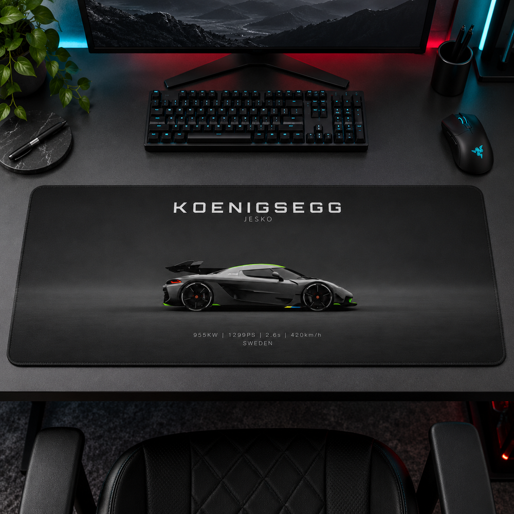 Koenigsegg Siyah Yan Profil Mouse Pad - Y1491
