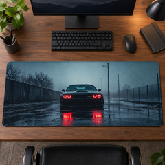 Sisli Yolda Kırmızı Stoplar Mouse Pad - Y1497
