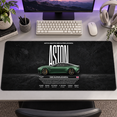 Aston Martin DBS Yeşil Teknik Afiş Mouse Pad - Y1499