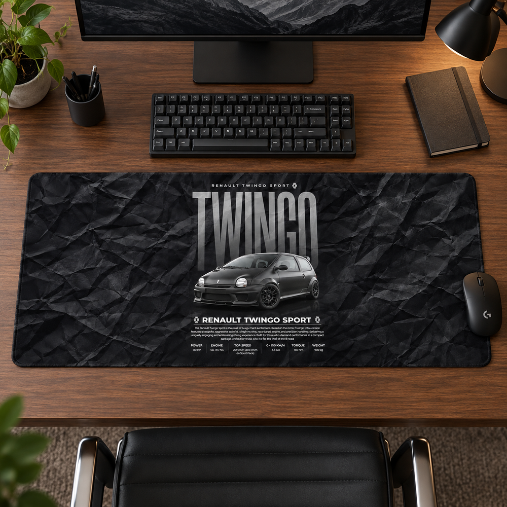 Renault Twingo Siyah Teknik Afiş Mouse Pad - Y1502
