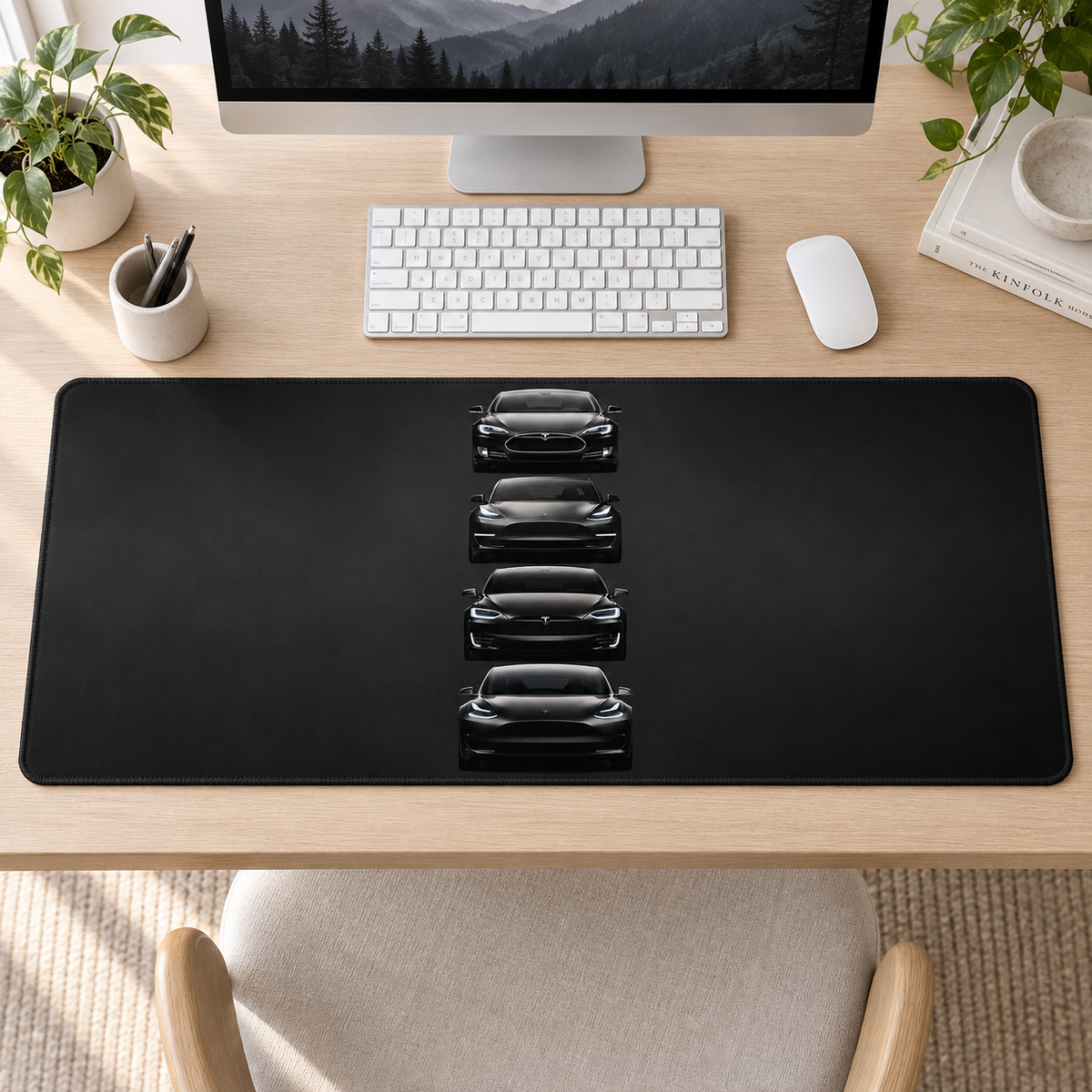 Siyah Otomobil Nesilleri Ön Görünüm Mouse Pad - Y1510