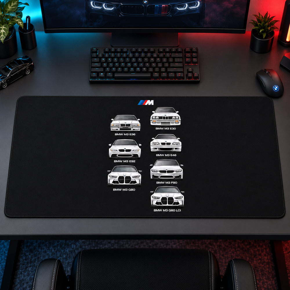BMW M Nesilleri Koleksiyon Mouse Pad - Y1511