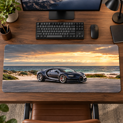 Süper Otomobil Sahil Gün Batımı Mouse Pad - Y1512