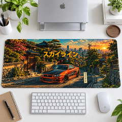 Nissan Skyline Turuncu Japon Bahçesi Mouse Pad - Y1523