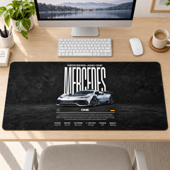 Mercedes Gümüş Siyah Teknik Afiş Mouse Pad - Y1535