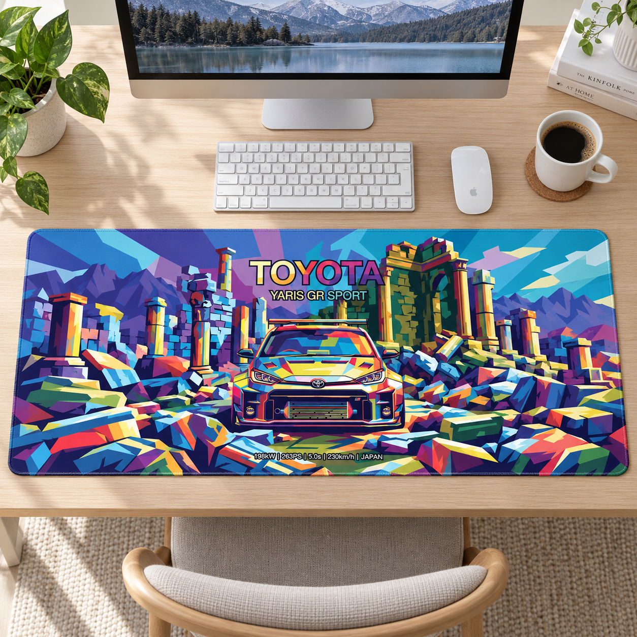 Toyota Renkli Kübist Şehir Mouse Pad - Y1555
