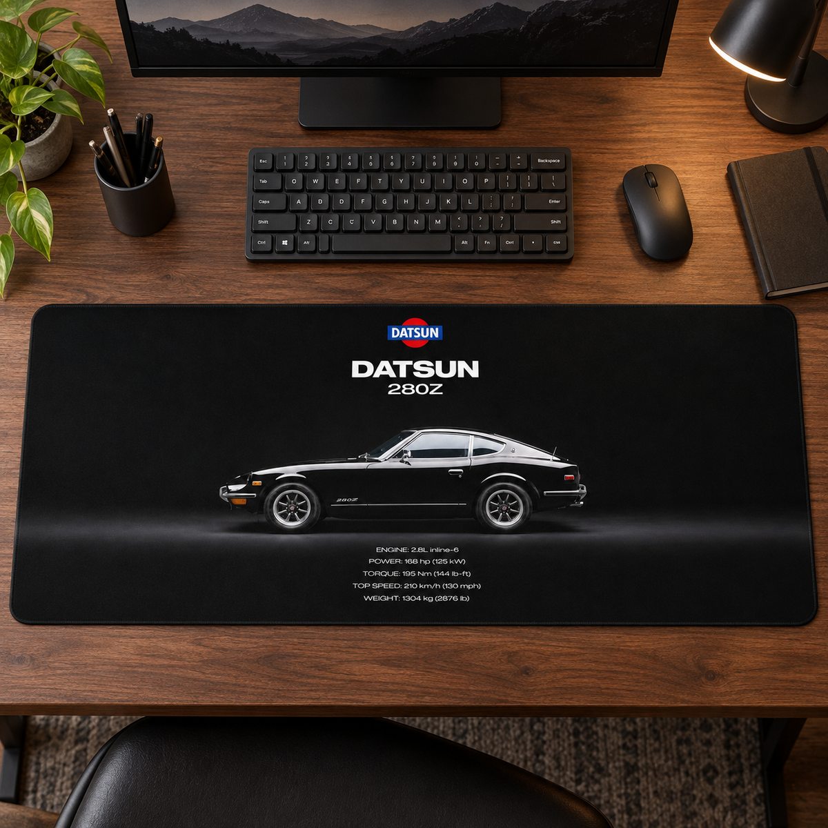 Datsun 280Z Siyah Minimal Profil Mouse Pad - Y1572