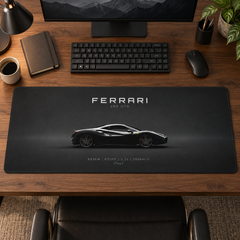 Ferrari Siyah Minimal Profil Mouse Pad - Y1587