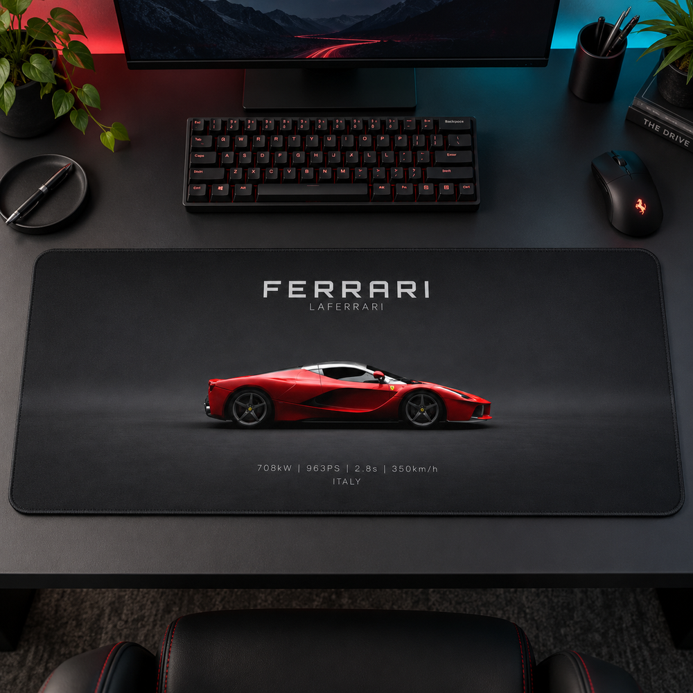 Ferrari Kırmızı Minimal Profil Mouse Pad - Y1601