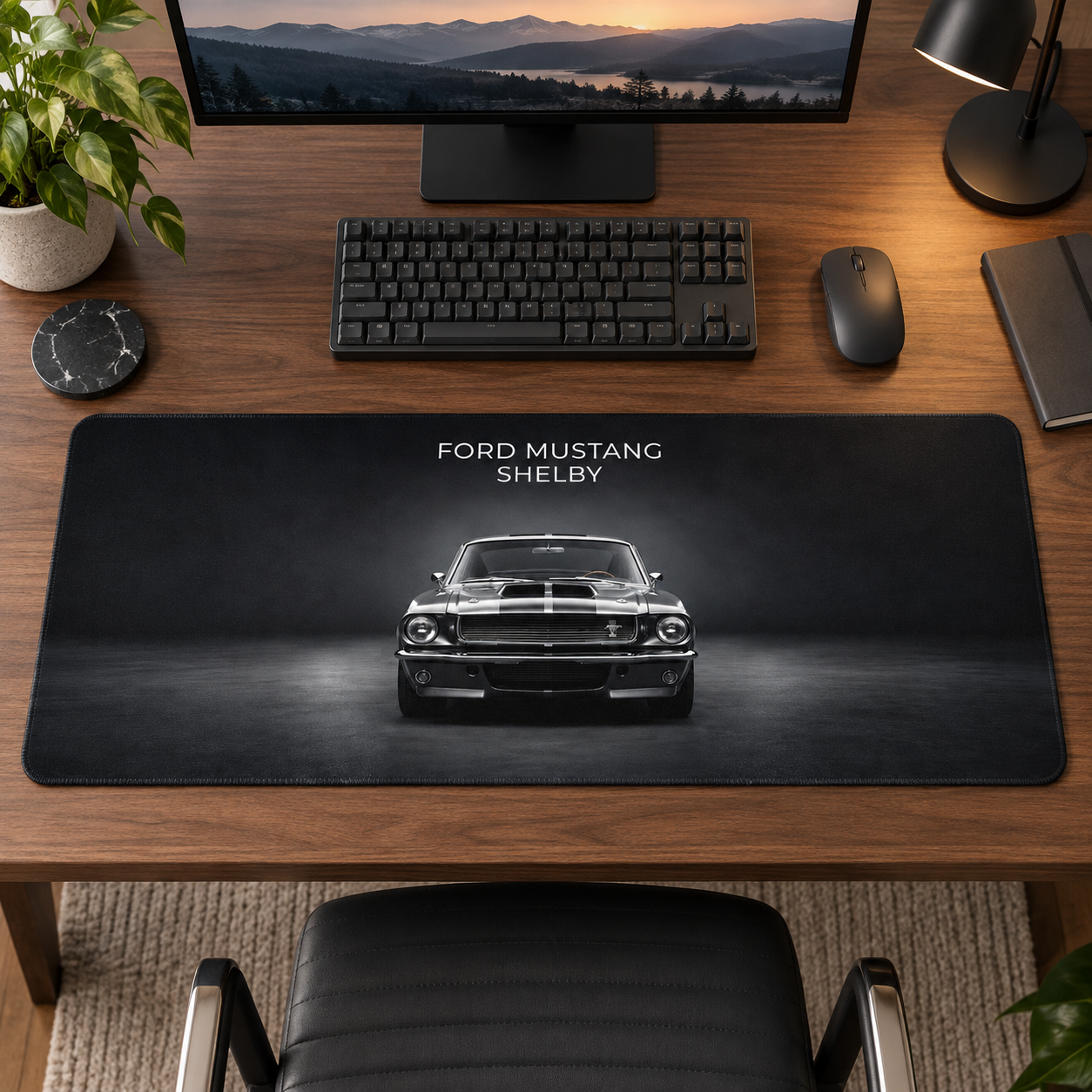 Ford Mustang Shelby Siyah Stüdyo Mouse Pad - Y1607