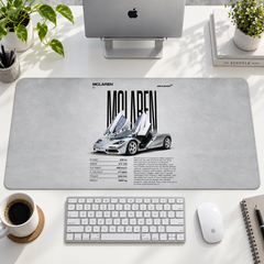McLaren Beyaz Açık Kapı Teknik Afişi Mouse Pad - Y1608