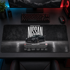 Nissan GT-R Siyah Teknik Afiş Mouse Pad - Y1611