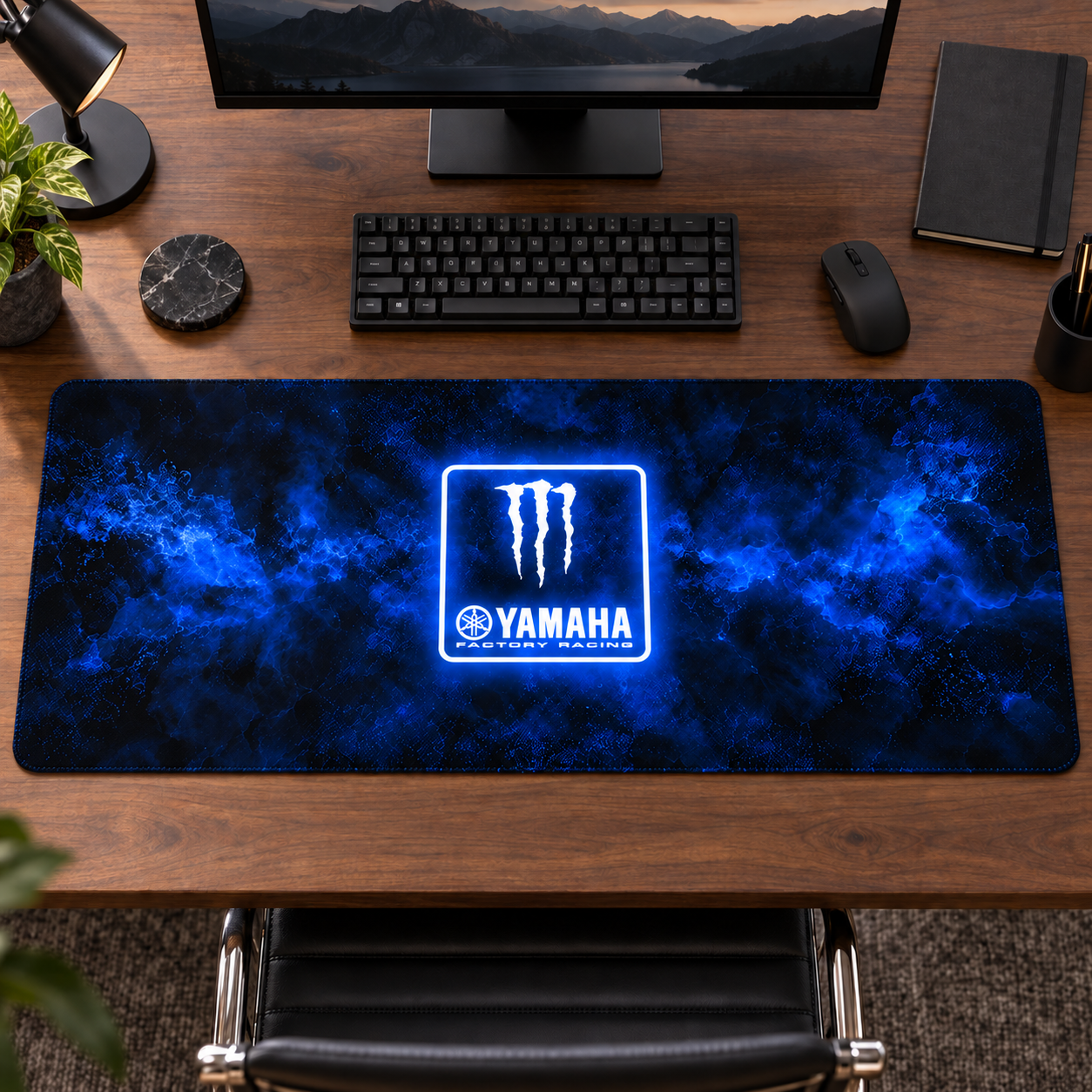 Yamaha Mavi Duman Logo Tasarımı Mouse Pad - Y1622