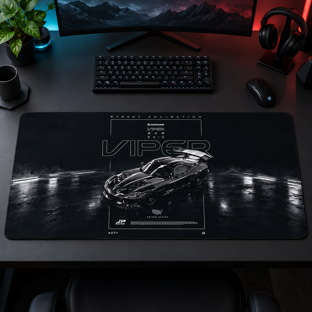 Dodge Viper Siyah Teknik Afiş Mouse Pad - Y1626