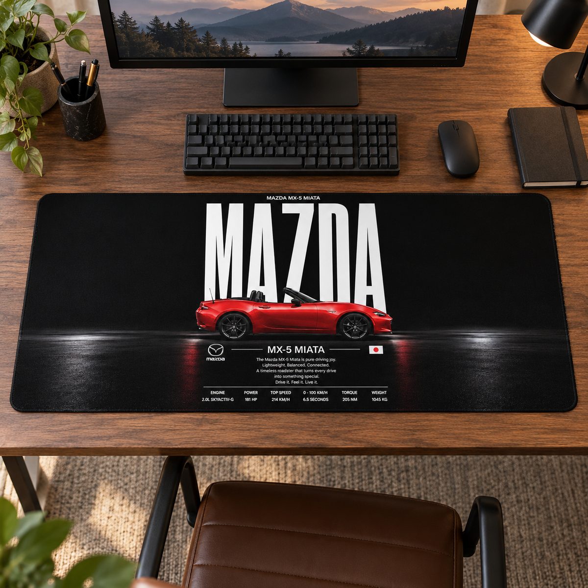 Mazda MX-5 Miata Kırmızı Afiş Mouse Pad - Y1627