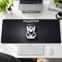 Polestar Beyaz Üstten Görünüm Mouse Pad - Y1628