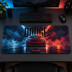 Dodge Challenger Mavi Kırmızı Duman Mouse Pad - Y1636
