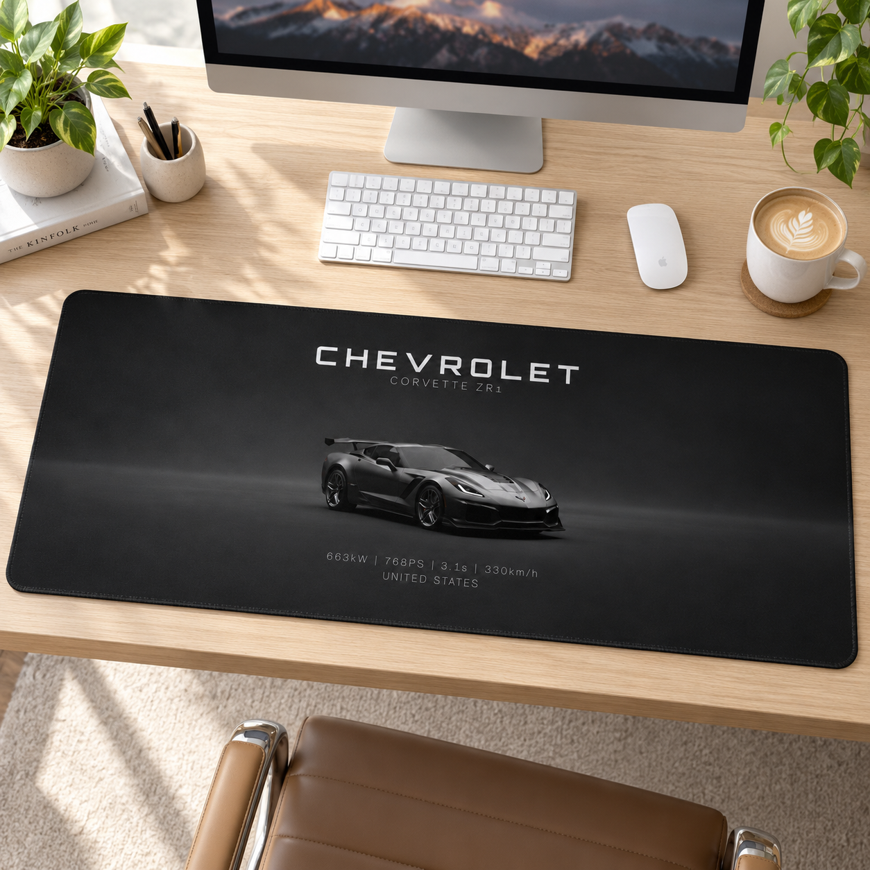Chevrolet Siyah Minimal Stüdyo Mouse Pad - Y1640