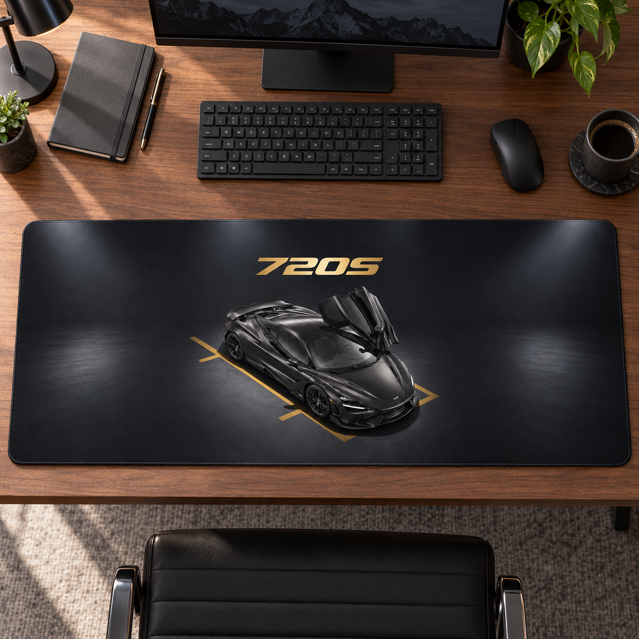 McLaren 720S Koyu Teknik Afiş Mouse Pad - Y1647