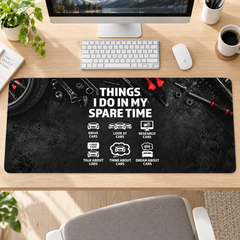 Otomobil Tutkusu Tipografik Tasarım Mouse Pad - Y1655