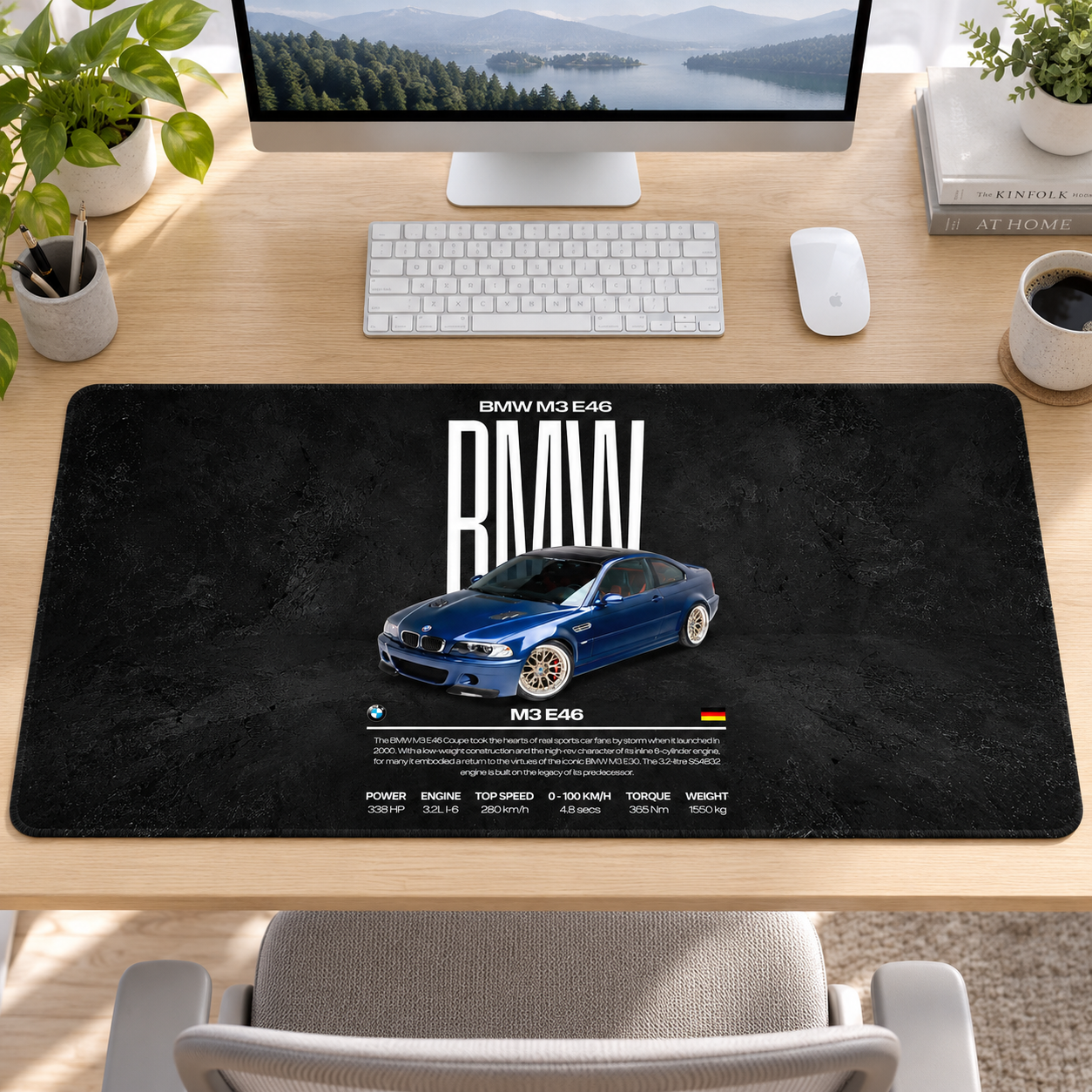 BMW M3 Mavi Teknik Afiş Mouse Pad - Y1670