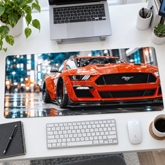 Ford Mustang Turuncu Şehir Detayı Mouse Pad - Y1673
