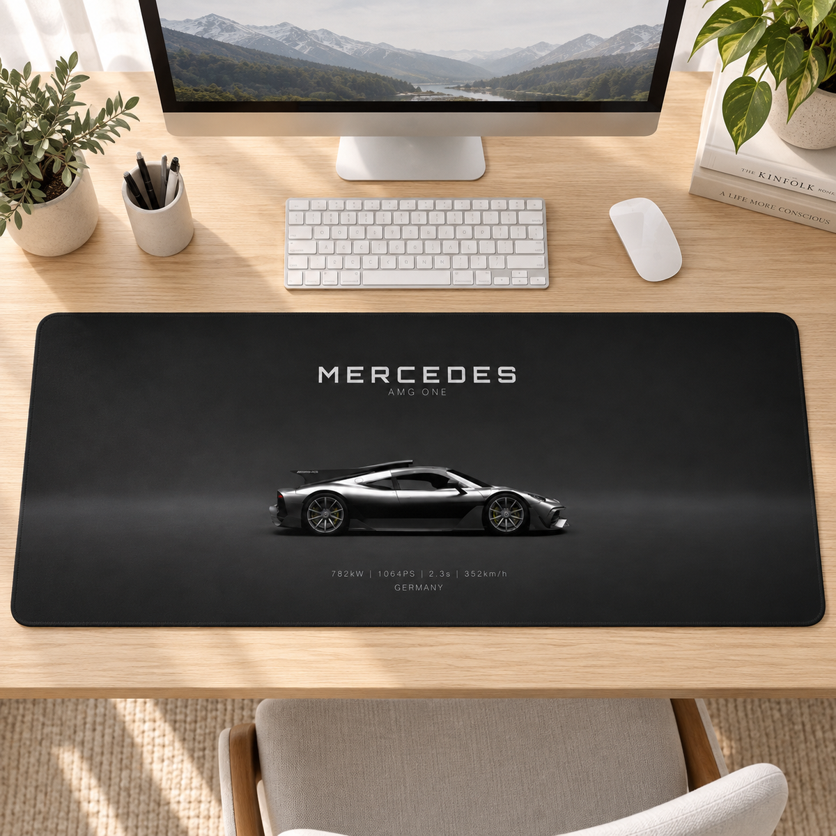 Mercedes Gümüş Minimal Profil Mouse Pad - Y1675