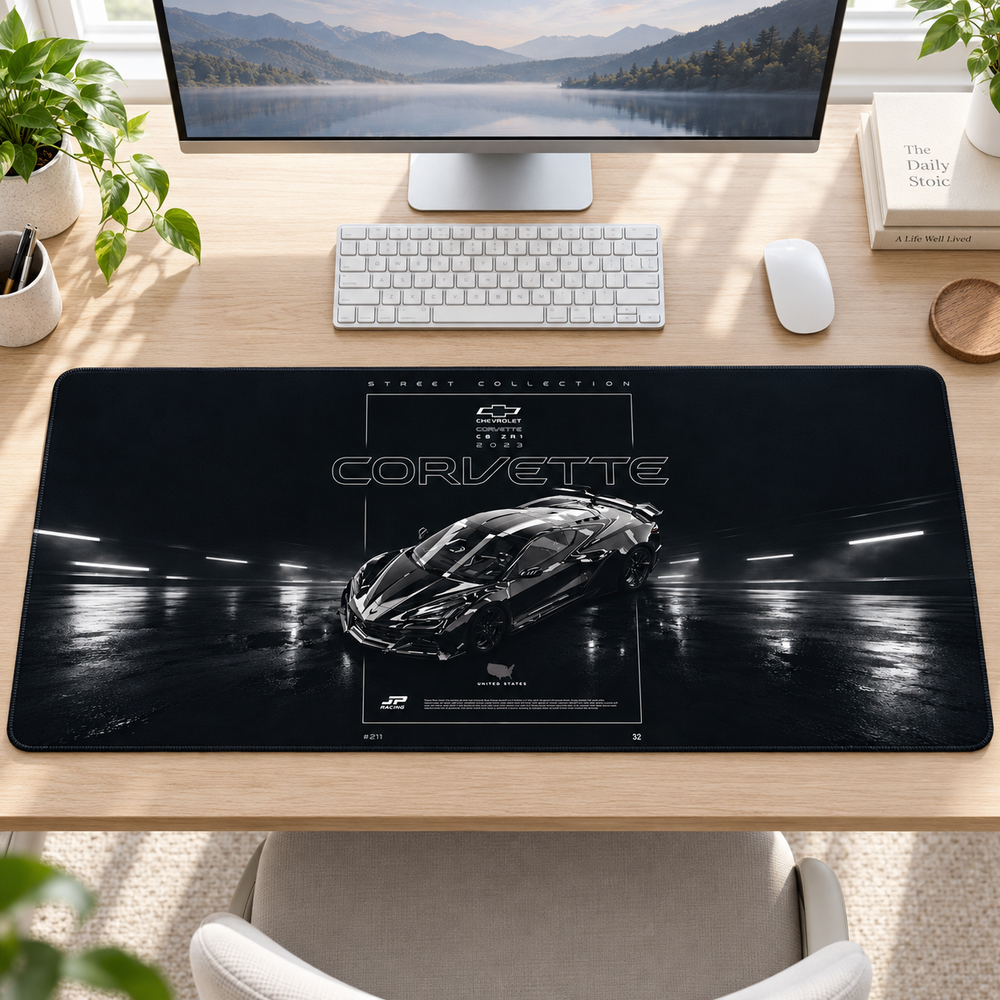 Corvette Siyah Teknik Stüdyo Mouse Pad - Y1680