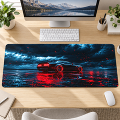 Kızıl Tekerlekler Fırtınalı Gece Mouse Pad - Y1685