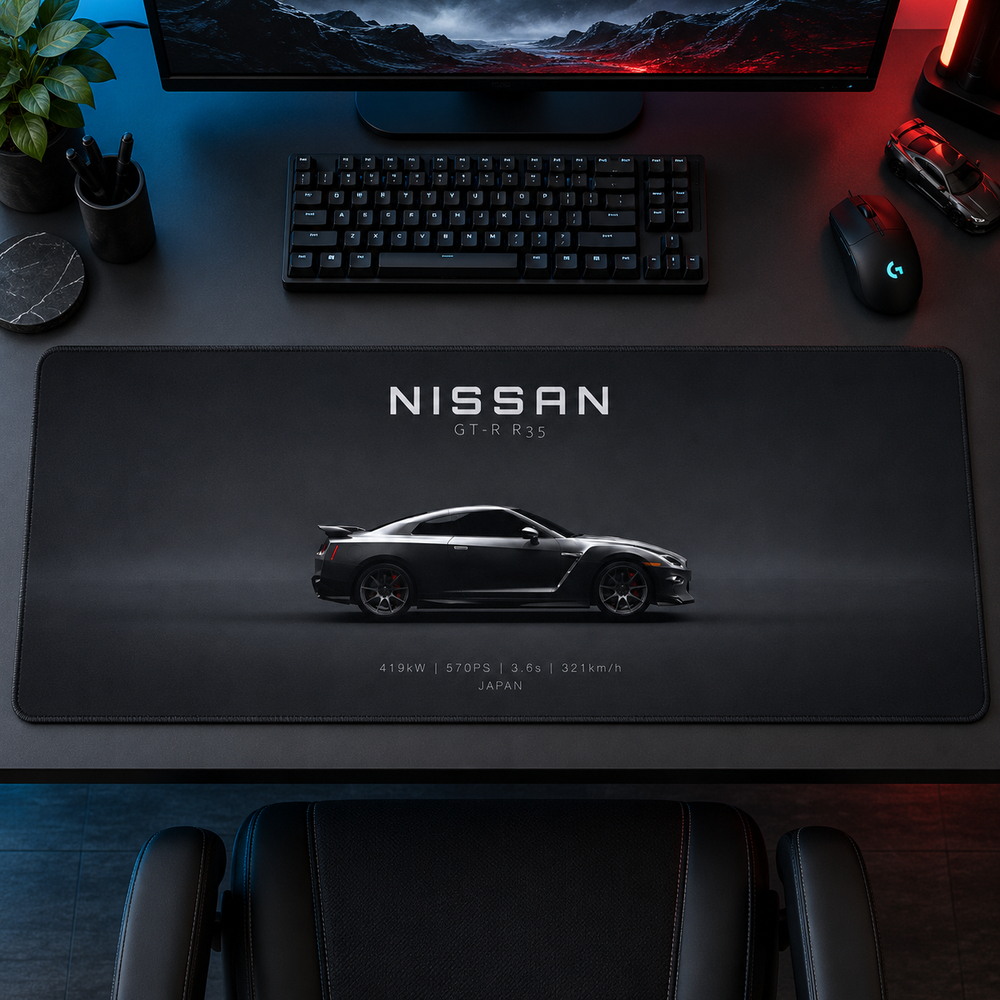 Nissan Gri Spor Coupe Profili Mouse Pad - Y1686