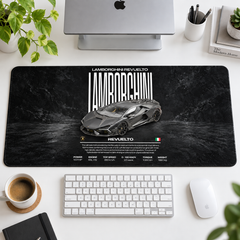 Lamborghini Revuelto Siyah Teknik Afiş Mouse Pad - Y1688