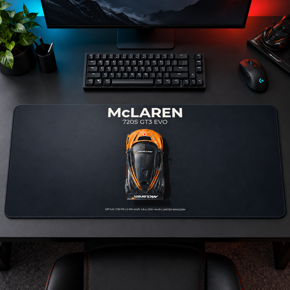 McLaren 720S GT3 EVO Üstten Görünüm Mouse Pad - Y1691
