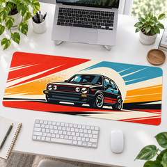 Klasik Hatchback Renkli Çizim Mouse Pad - Y1703