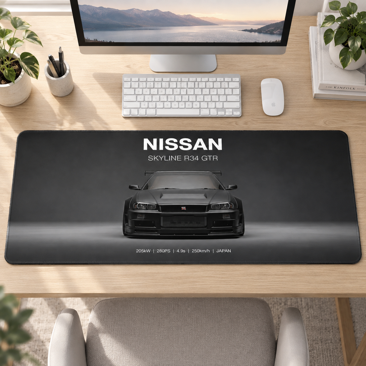 Nissan Skyline R34 Koyu Ön Görünüm Mouse Pad - Y1710