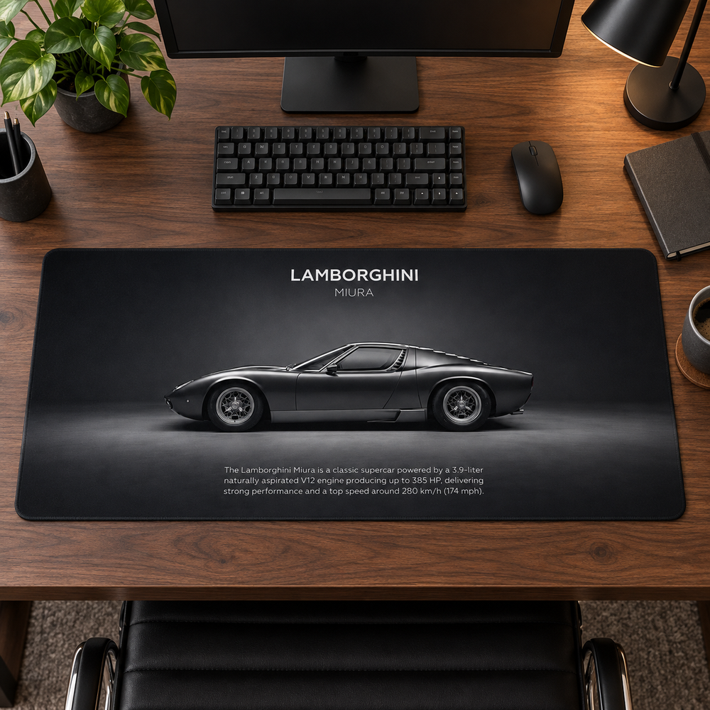 Lamborghini Gri Klasik Profil Mouse Pad - Y1717