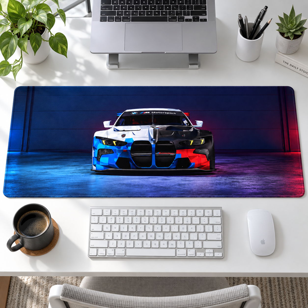 BMW Yarış Otomobili Renkli Stüdyo Mouse Pad - Y1723