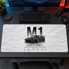 BMW M1 Turbo Beyaz Afiş Mouse Pad - Y1731