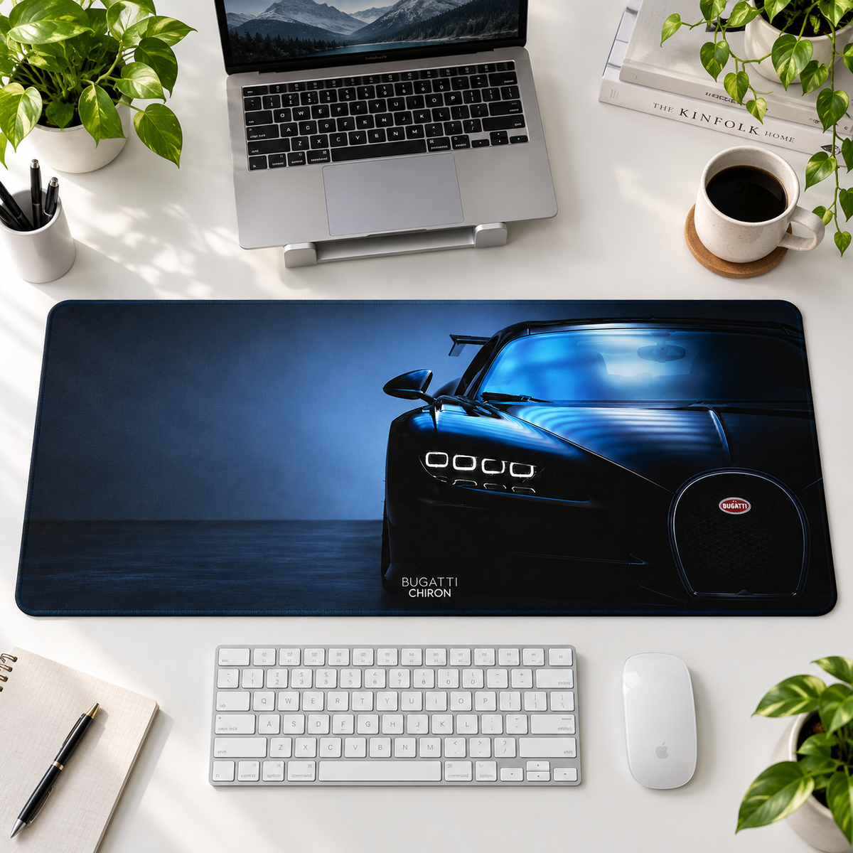 Bugatti Mavi Karanlık Ön Detay Mouse Pad - Y1738