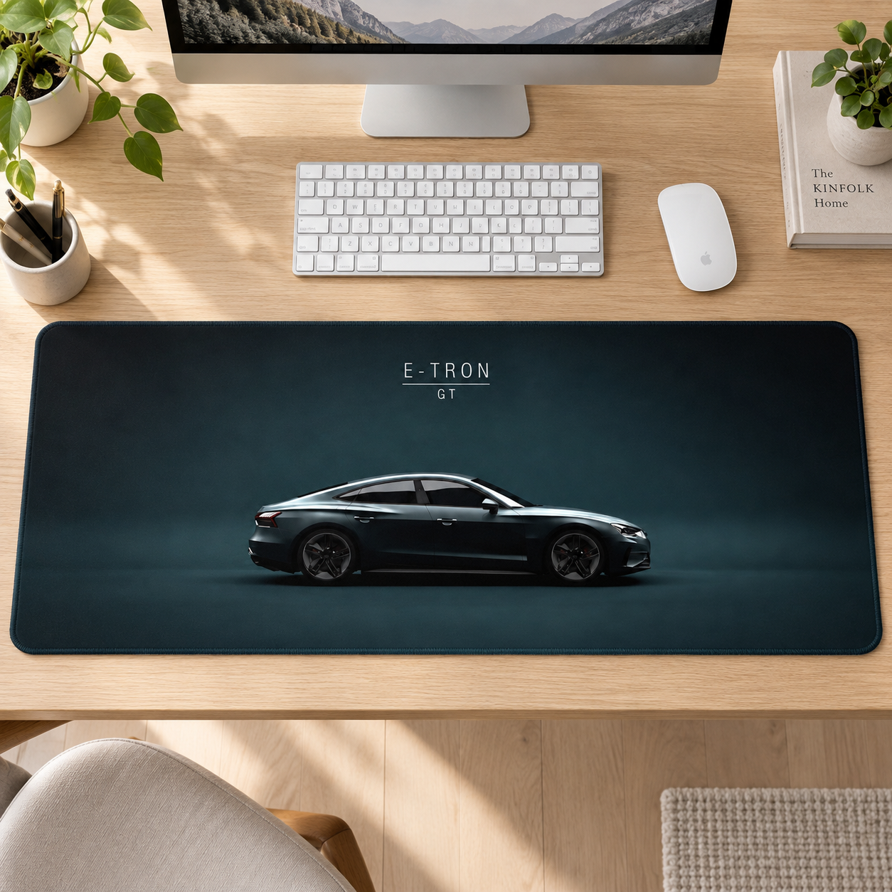 Audi e-tron Koyu Mavi Minimal Profil Mouse Pad - Y1745