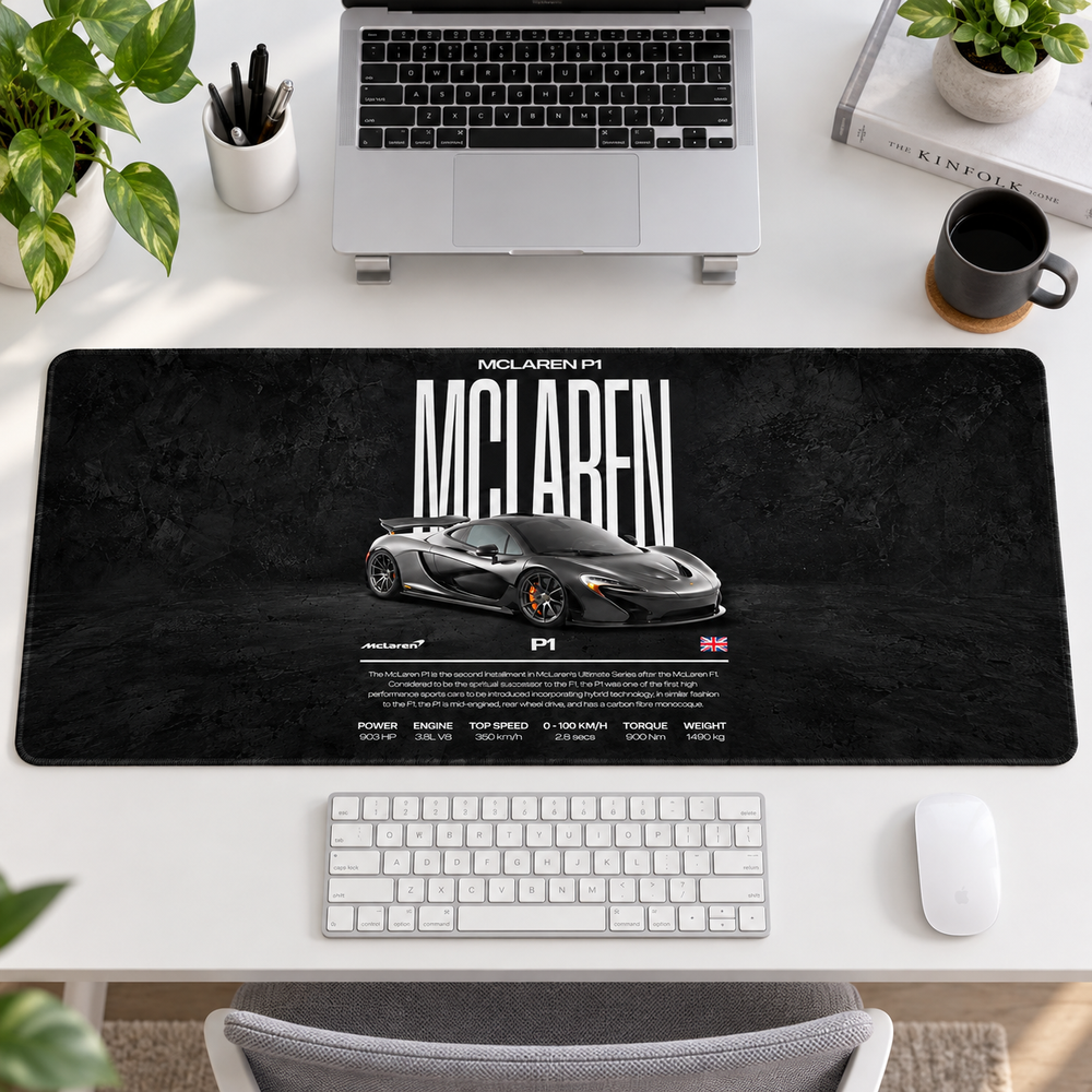 McLaren P1 Koyu Teknik Afiş Mouse Pad - Y1753