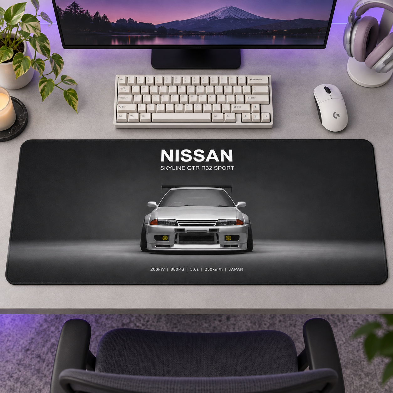Nissan Skyline Gri Ön Stüdyo Mouse Pad - Y1769