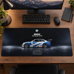 BMW M3 GTR Mavi Yarış Profili Mouse Pad - Y1777