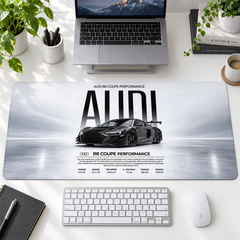 Audi Coupe Performance Beyaz Afiş Mouse Pad - Y1778
