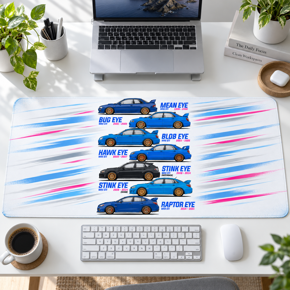 Subaru Nesilleri Renkli Koleksiyon Mouse Pad - Y1788