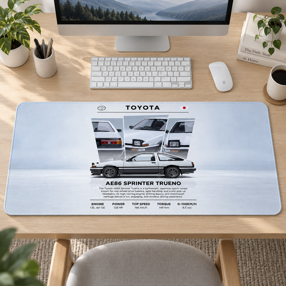 Toyota AE86 Sprinter Trueno Teknik Kolaj Mouse Pad - Y1790