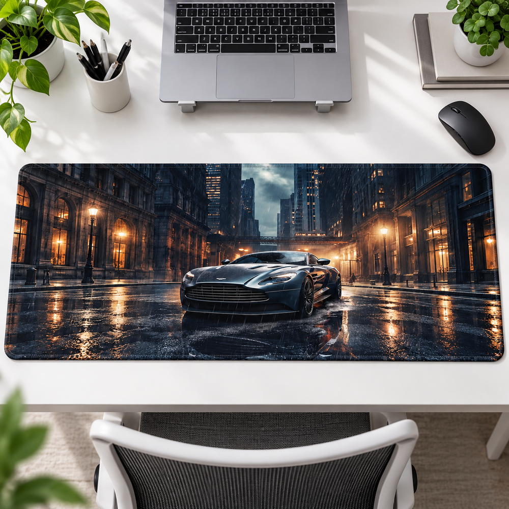 Spor Otomobil Altın Şehir Gecesi Mouse Pad - Y1793