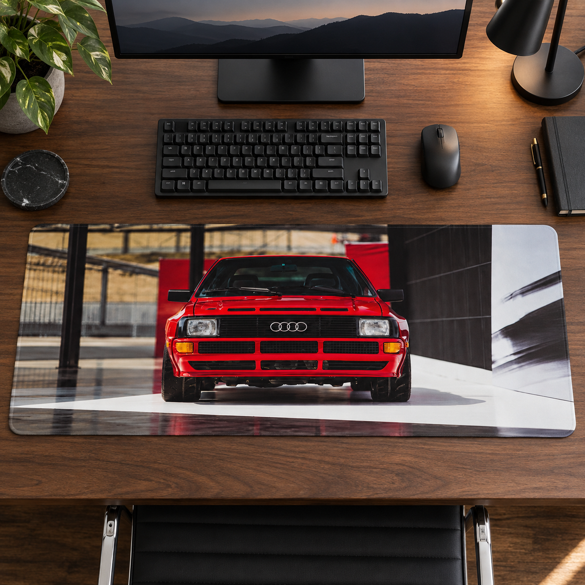 Audi Kırmızı Klasik Garaj Mouse Pad - Y1797